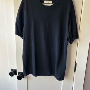 Reigning Champ Navy Short-Sleeve Crewneck knit Tee